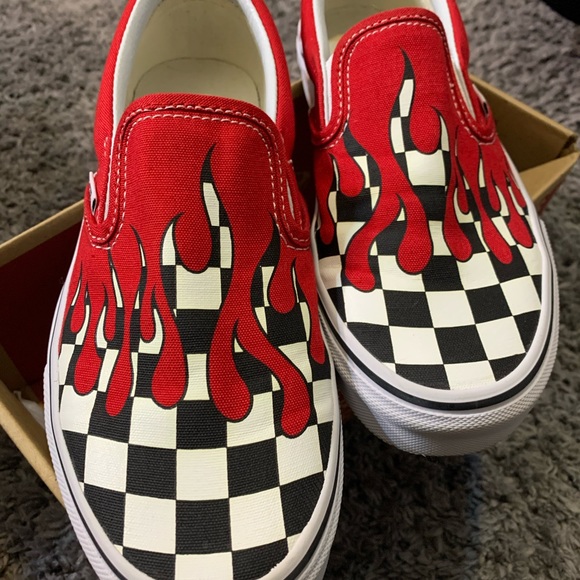 Classic slip on Checker Flame - Picture 2 of 4